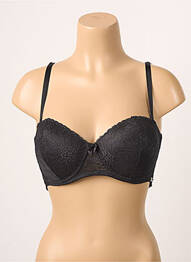 Soutien-gorge tissage dentelle haut soutien-gorge moulé noir CYBÈLE femme