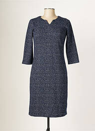 Robe mi-longue manches longues manches longues bleu DAMART femme