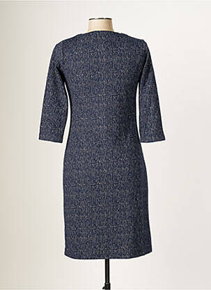 Robe mi-longue manches longues manches longues bleu DAMART femme