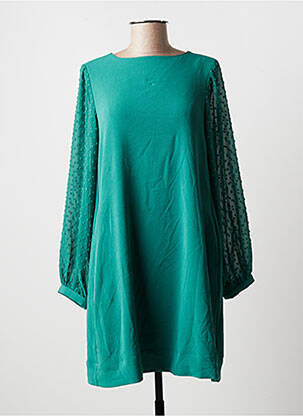 Robe courte manches longues manches longues vert VICTORIO & LUCCHINO femme