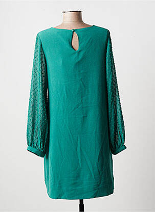 Robe courte manches longues manches longues vert VICTORIO & LUCCHINO femme