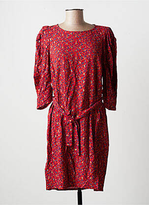 Robe mi-longue manches 3/4 manches 3/4 rouge BONOBO femme