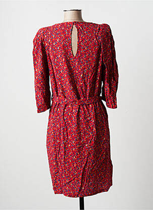Robe mi-longue manches 3/4 manches 3/4 rouge BONOBO femme