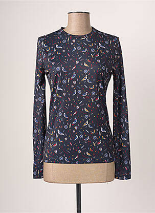 Top stretch manches longues bleu LOIS femme