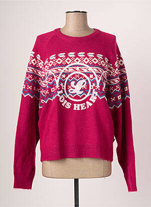 Pull stretch manches longues rose LOIS femme