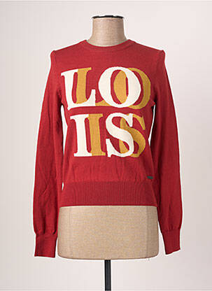 Pull finition bords-côtes manches longues marron LOIS femme