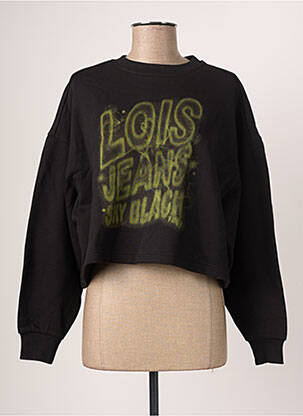 Sweat-shirt stretch manches longues noir LOIS femme