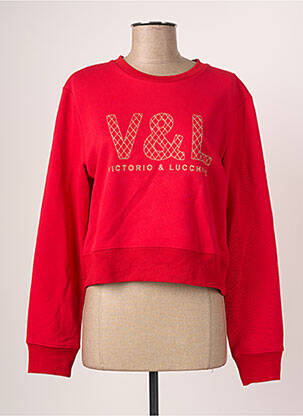 Sweat-shirt rouge VICTORIO & LUCCHINO pour femme