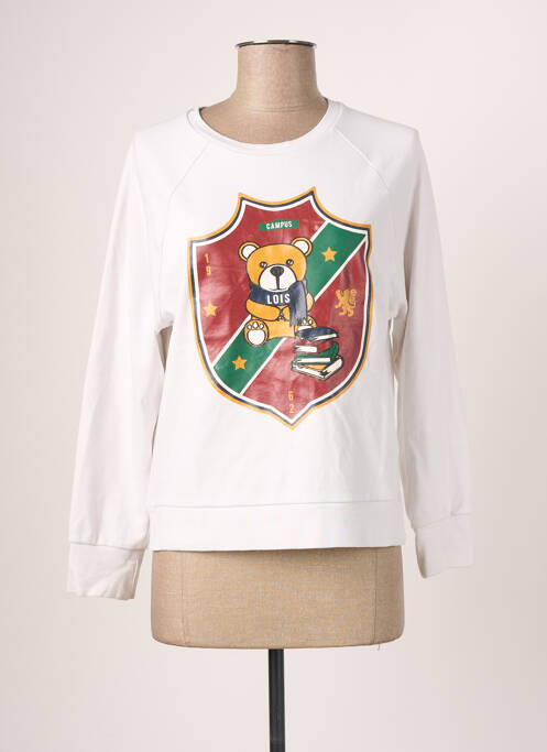 Sweat-shirt tissage jersey manches longues blanc LOIS homme