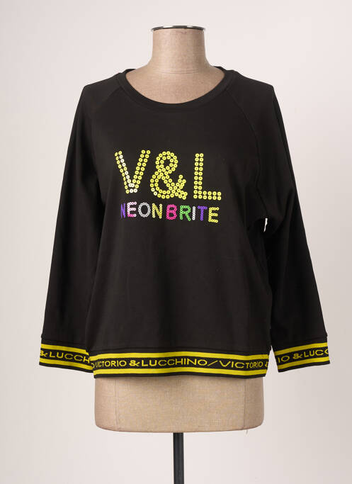 Sweat-shirt noir VICTORIO & LUCCHINO pour femme