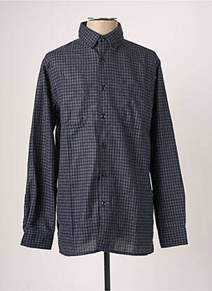 Chemise manches longues poches poitrine bleu DAMART homme