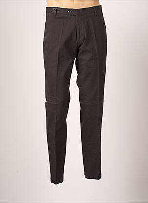 Pantalon slim tissage popeline taille normale noir DAN JOHN homme
