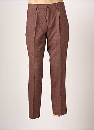 Pantalon slim tissage popeline taille normale marron DAN JOHN homme