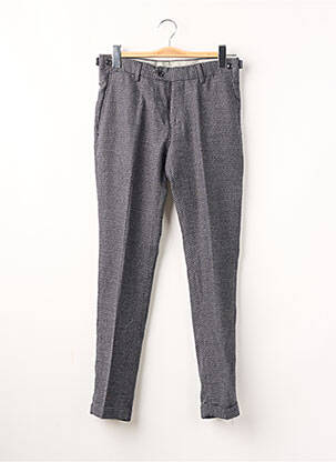 Pantalon slim fermeture zippée sous rabat boutonné taille normale bleu DAN JOHN homme