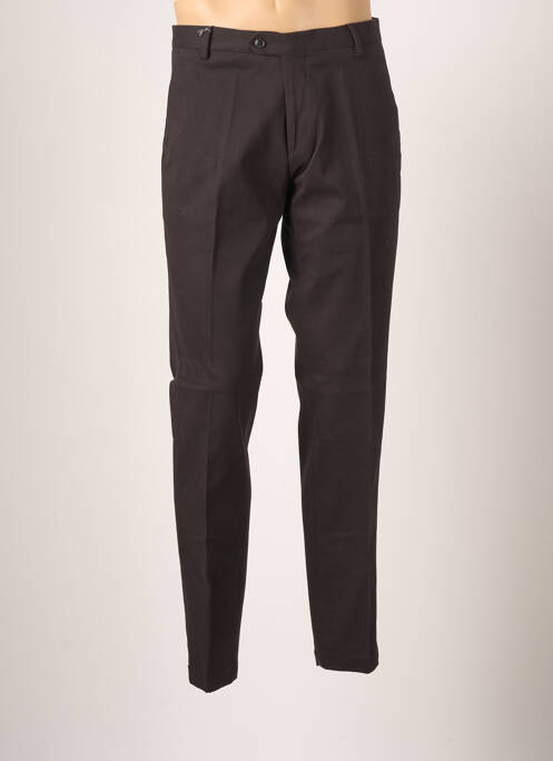 Pantalon slim tissage popeline taille normale noir DAN JOHN homme