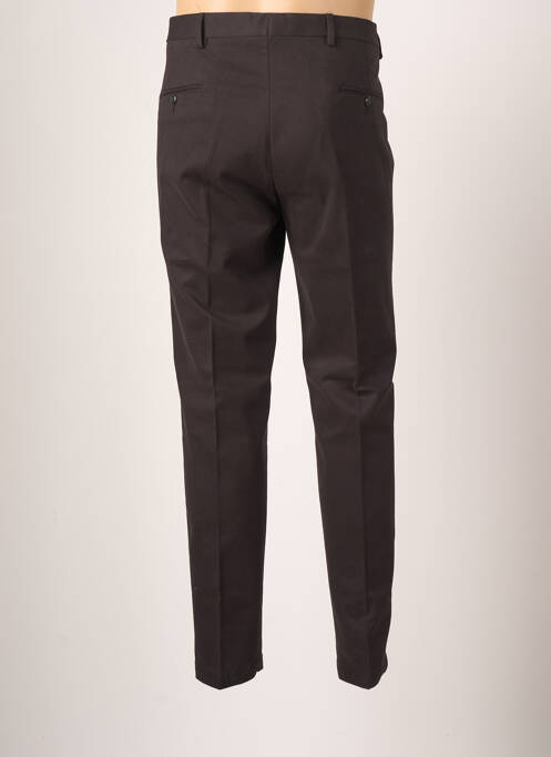 Pantalon slim tissage popeline taille normale noir DAN JOHN homme
