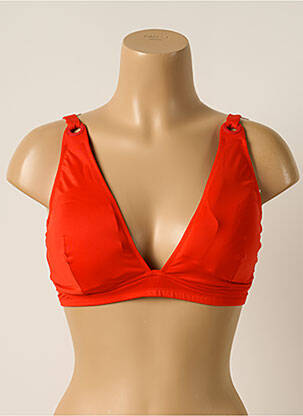 Haut de maillot de bain bretelles élastiquées ajustables haut soutien-gorge balconnet rouge PRINCESSE TAM-TAM femme