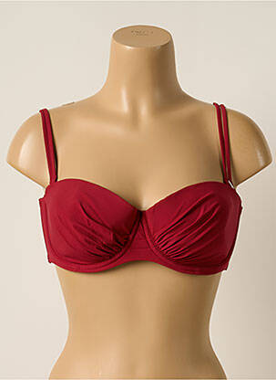 Haut de maillot de bain haut soutien-gorge moulé haut soutien-gorge moulé rouge BELCOR femme