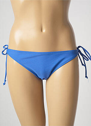 Bas de maillot de bain tissage satiné bikini bleu SUN PROJECT femme