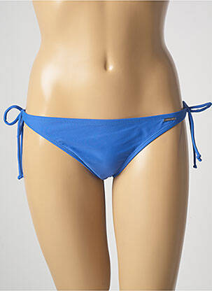 Bas de maillot de bain tissage satiné bikini bleu SUN PROJECT femme