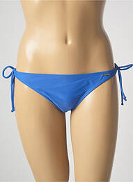 Bas de maillot de bain tissage satiné bikini bleu SUN PROJECT femme