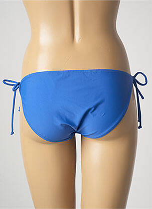 Bas de maillot de bain tissage satiné bikini bleu SUN PROJECT femme