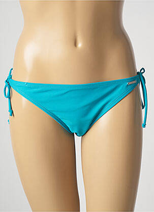 Bas de maillot de bain tissage satiné bikini bleu SUN PROJECT femme