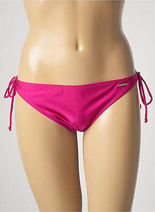 Bas de maillot de bain tissage satiné bikini rose SUN PROJECT femme