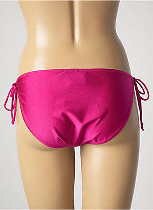 Bas de maillot de bain tissage satiné bikini rose SUN PROJECT femme