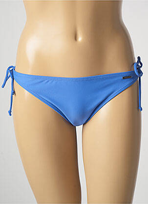 Bas de maillot de bain tissage satiné bikini bleu SUN PROJECT femme