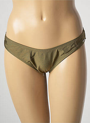 Bas de maillot de bain tissage satiné culotte vert SUN PROJECT femme