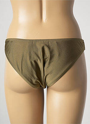 Bas de maillot de bain tissage satiné culotte vert SUN PROJECT femme