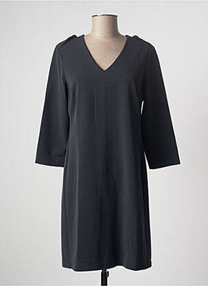 Robe courte fermeture zippée au dos manches longues bleu POUSSIERE D'ETOLE femme