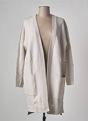 Gilet manches longues manches longues beige YAYA femme