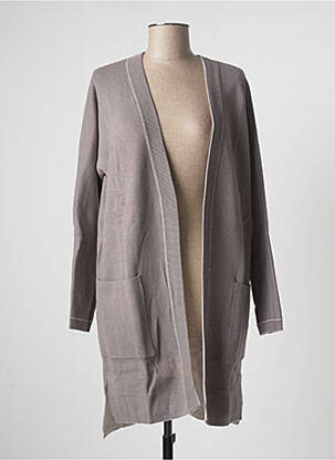 Gilet manches longues manches longues beige YAYA femme