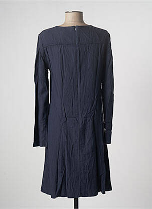 Robe mi-longue manches longues manches longues bleu ZYGA femme