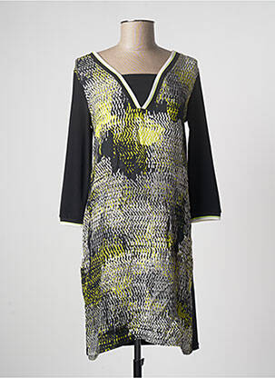 Robe mi-longue manches 3/4 manches 3/4 noir DECA femme