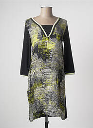 Robe mi-longue manches 3/4 manches 3/4 noir DECA femme