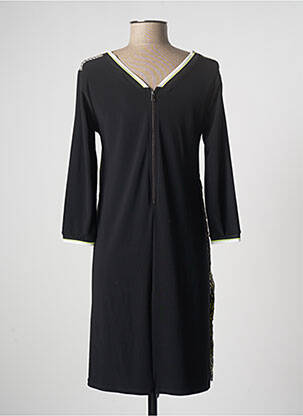 Robe mi-longue manches 3/4 manches 3/4 noir DECA femme