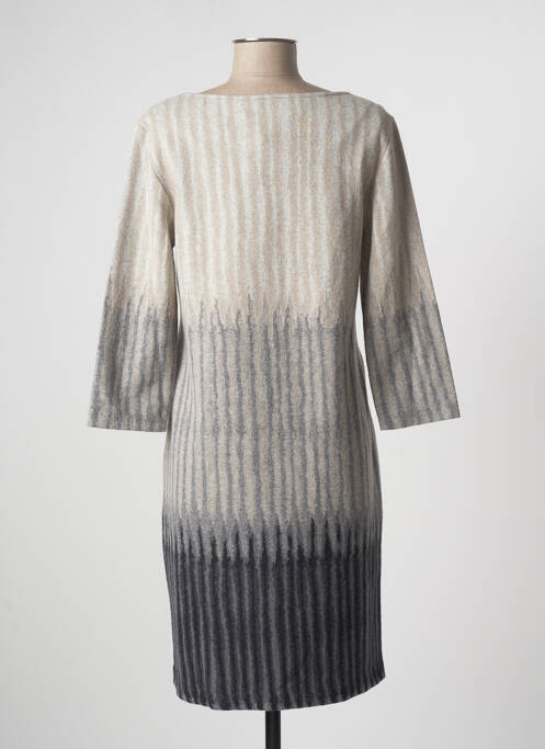 Robe mi-longue beige BLANC BOHEME pour femme