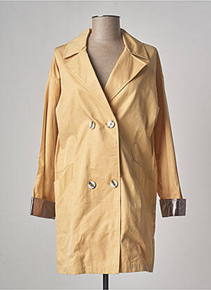 Trench tissage popeline sans capuche jaune YAYA femme