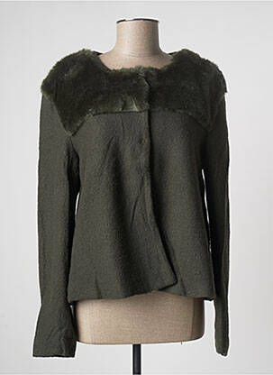 Veste casual col rond vert KOSMIKA femme