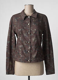 Veste casual col chemisier marron MENSI COLLEZIONE femme