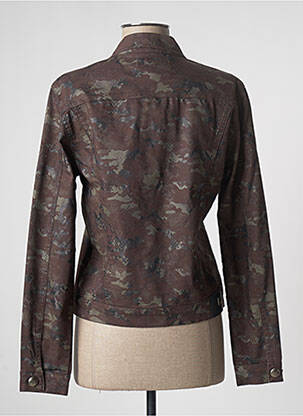 Veste casual col chemisier marron MENSI COLLEZIONE femme