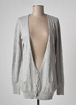 Gilet manches longues resserrée sur le bas gris LA PETITE FRANCAISE femme