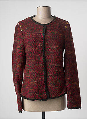 Veste chic finition intérieure biaisée rouge COM ELLE femme