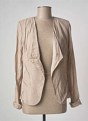 Veste chic tissage crêpe beige EVA KAYAN femme