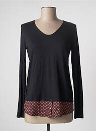 Top tissage jersey manches longues noir SO SOON femme