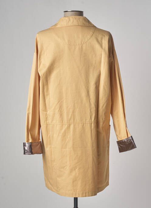 Trench tissage popeline sans capuche jaune YAYA femme