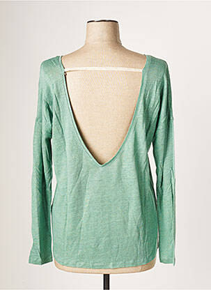 Top coupe fluide manches longues vert DES PETITS HAUTS femme